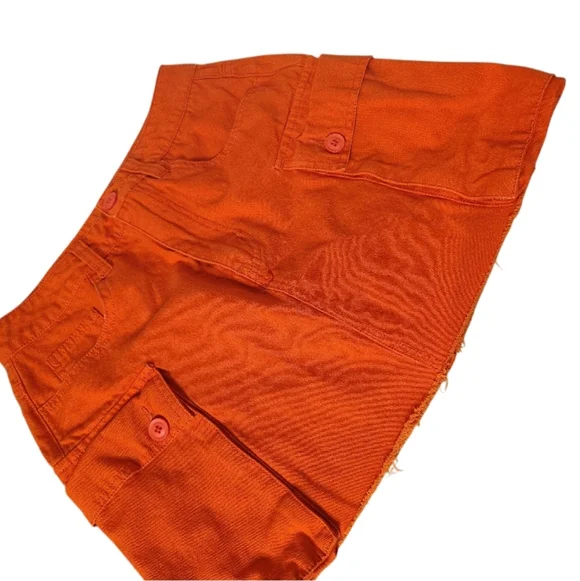 Orange Signature8 Raw Hem Mini Skirt Size Small - Picture 5 of 8